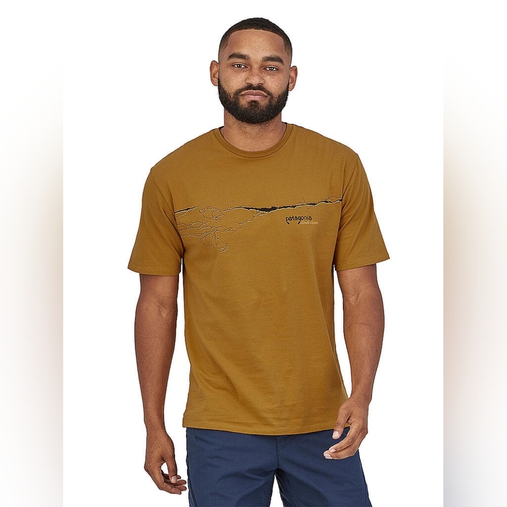 PATAGONIA Herren Organic Cotton T-Shirt Cochamó Crack (Blue)